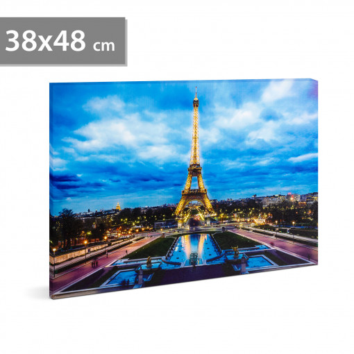 FAMILY POUND - Tablou cu LED - "Turnul Eiffel", 2 x AA, 38 x 48 cm