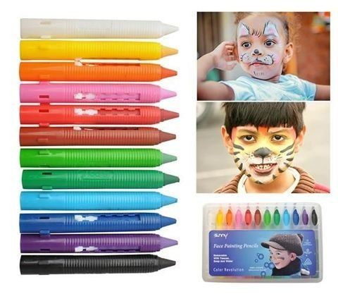 Make-up pictura fata copii petrecere, set 12 culori non alergice