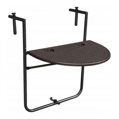 Masa de balcon rabatabila, 83x64x60 cm, inaltime reglabila, cadru metal