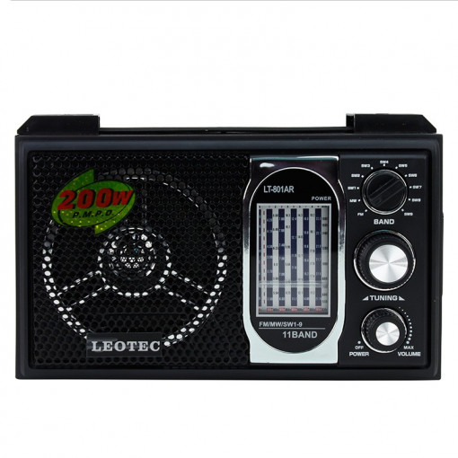 Radio portabil boxa, 12 benzi fm/mw/sw1-9, mufa jack 3.5 mm, leotec