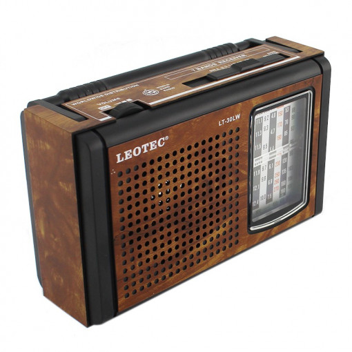 Radio portabil fm-am, stil retro, 7 benzi radio, alimentare priza sau baterii