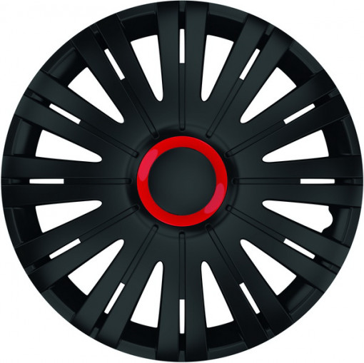 SET CAPACE ROTI 15` NEGRE CU INEL ROSU ACTIVE