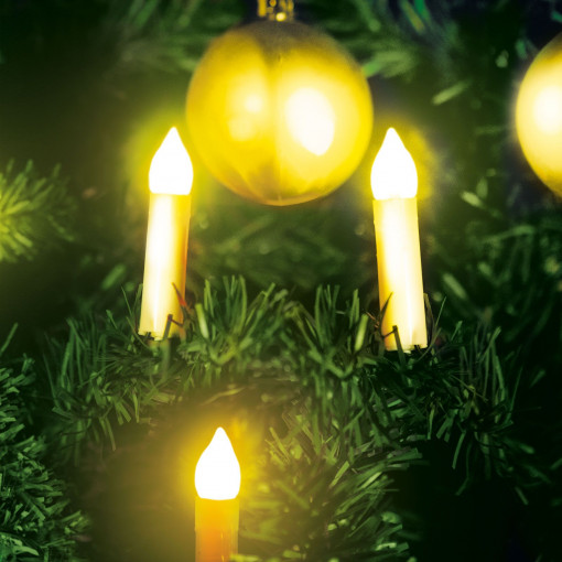 Șir de lumânări LED pentru pomul de Crăciun, alb cald