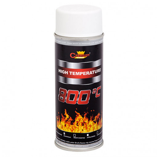 Spray vopsea Profesional Rezistent Termic ALB +800°C 400ml