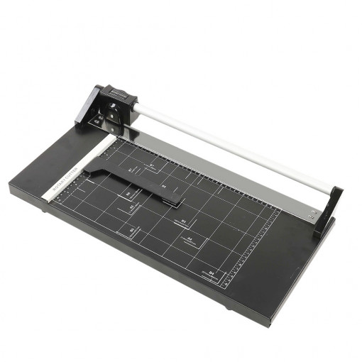 Trimmer manual profesional b4, ghilotina ghidaj magnetic, hartie si carduri, 36 mm