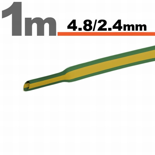 Tub termocontractibilGalben-verde • 4,8 / 2,4 mm