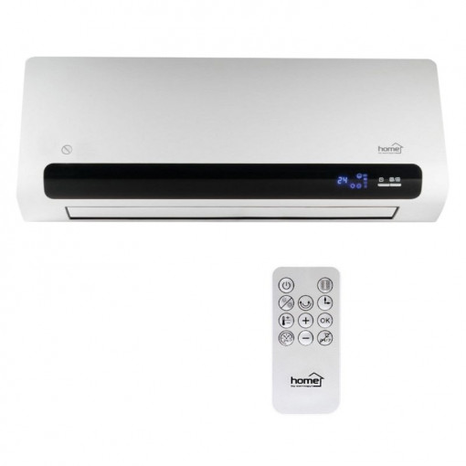 Aeroterma cu ventilator 2200w, fixare perete, lamela directionare, telecomanda