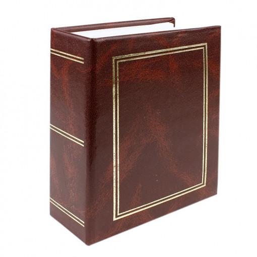 Album foto clasic, 100 fotografii, 10x15 cm, buzunare slip-in, spatiu de notite culoare maro