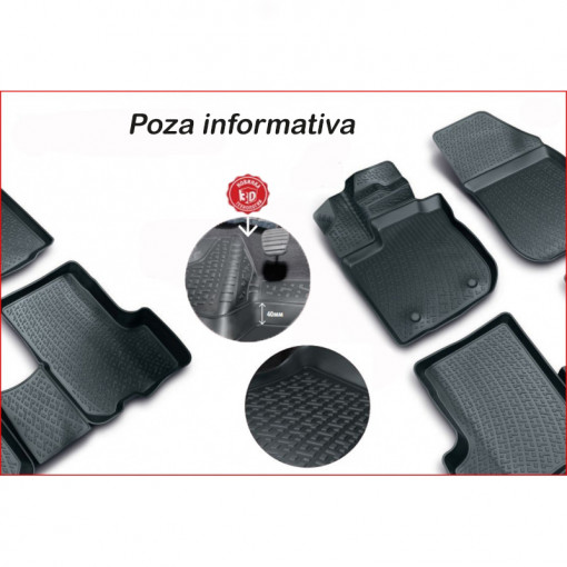 Covoare cauciuc stil tavita Dacia Dokker pentru fata 2012-> ( 3D 3518, A30 )