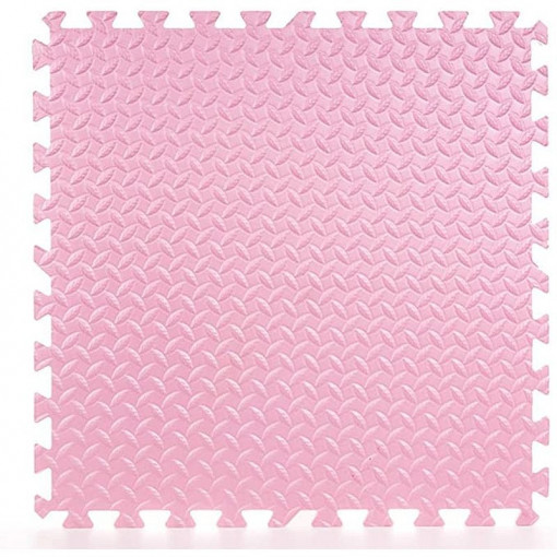Covoras puzzle xl, 60x60 cm, grosime 2 cm, spuma eva, 2 piese culoare roz