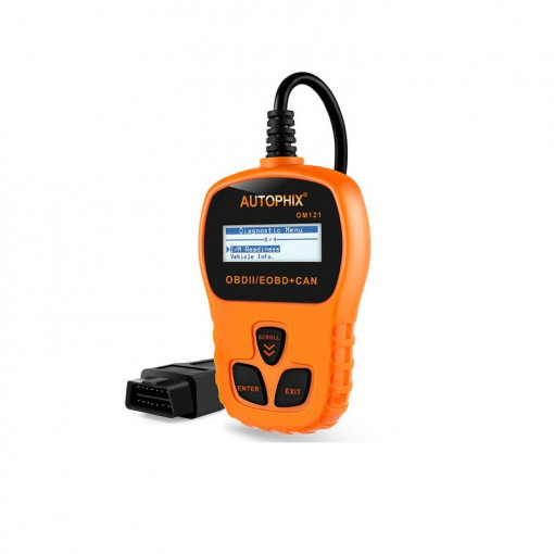 Diagnoza auto obd ii eobd 16 pini, 1.7 inch tft, i/m monitor, autophix om121