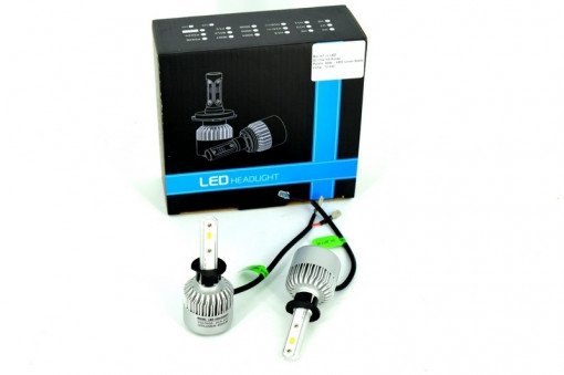 Set Bec H1 cu LED S2 chip led Korea Putere: 40W - 4800 lumen 6000k Voltaj: 12-24V
