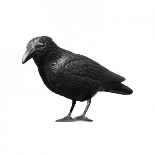 Sperietoare pentru pasari mici, tip figurina corb, 40x22cm, negru