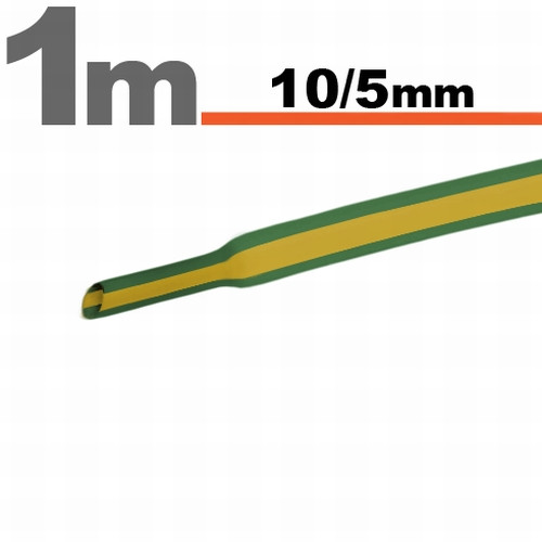 Tub termocontractibilGalben-verde • 10 / 5 mm