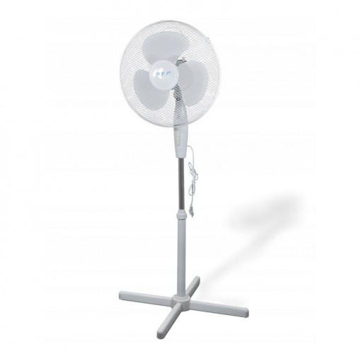 Ventilator de podea 40w, 3 trepte viteza, miscare oscilatorie, diametru 40 cm, alb