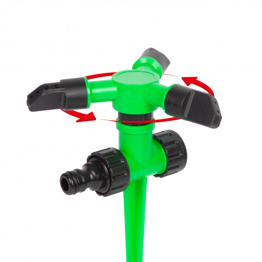 Aspersor circular cu trei capete cu unghi reglabil la 360 °, plastic