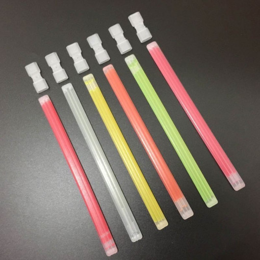 Bratara luminoasa tripla, glow sticks, 1.5 cm, diverse culori culoare rosu