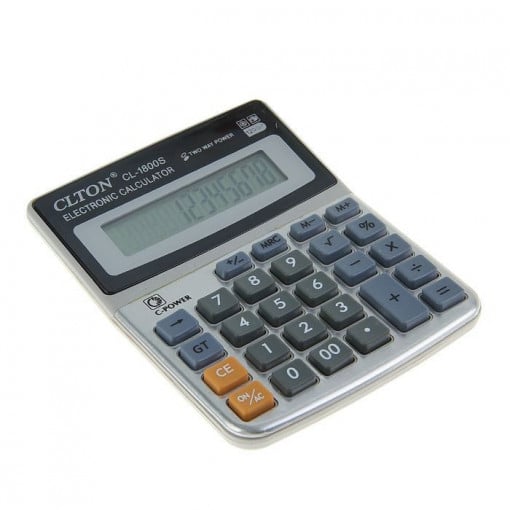 Calculator de birou, 12 digits, alimentare duala, display lcd, abs