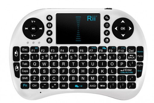 Mini tastatura bluetooth rii i8 cu touchpad compatibila smart tv si playstation culoare alb