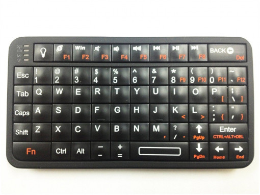 Mini tastatura rii 518 iluminata, cu bluetooth, pentru smart tv, pc si dispozitive mobile