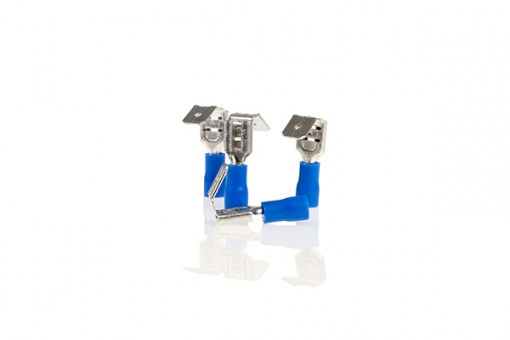 PAPUC ELECTRIC AUTO IZOLAT ALBASTRU TIP TATA PLAT 6.35mm - SET 10