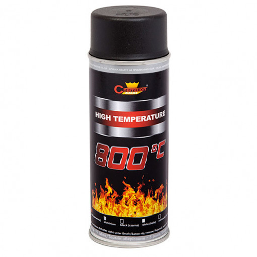 Spray vopsea Profesional Rezistent Termic NEGRU +800°C 400ml