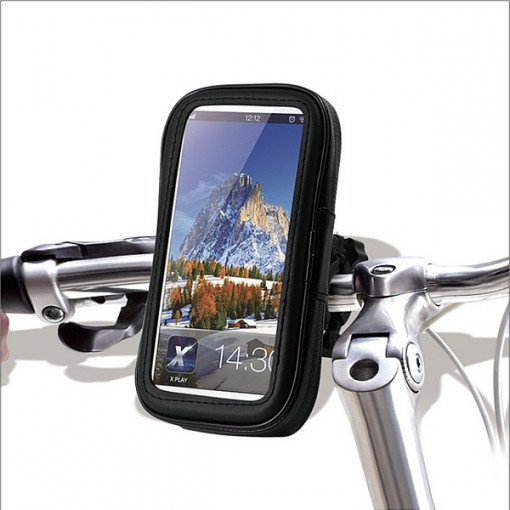 Suport telefon bicicleta / moto cu husa rezistenta la intemperii 05HD21