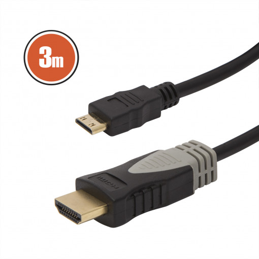 Cablu mini HDMI • 3 mcu conectoare placate cu aur