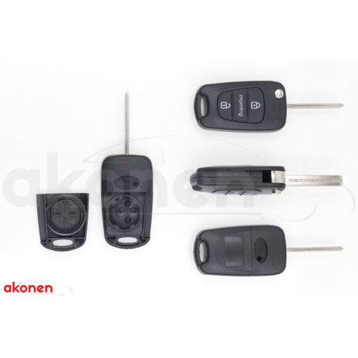 CARCASA CHEIE CONTACT PENTRU KIA C'EED / C'EED PRO / MORNING / PICANTO / SPORTAGE, 3 BUTOANE, CU CHEIE