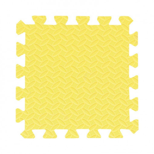 Covoras puzzle xl, 60x60 cm, grosime 2 cm, spuma eva, 2 piese culoare galben