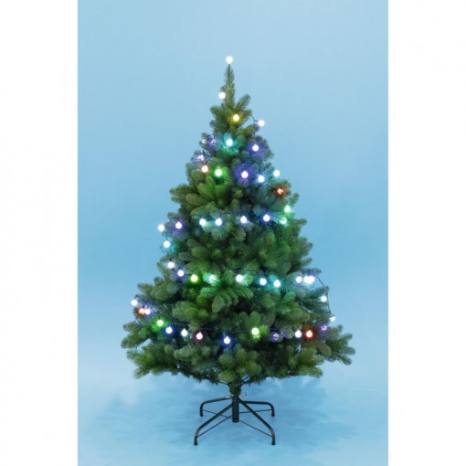 Instalatie 50 led-uri multicolore, ornament glob, 4.9 m, interior/exterior