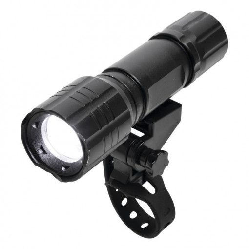 Lanterna metalica led, functie zoom, 3 moduri iluminare, fixare bicicleta
