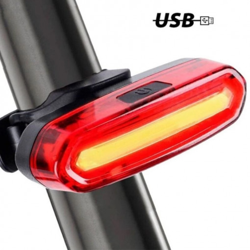 Stop led pentru bicicleta, reincarcabil usb 600 mah, 16 led-uri, 4 moduri iluminare, ipx4