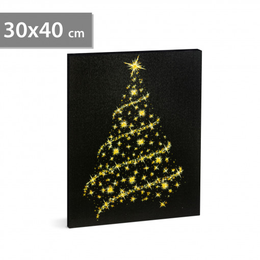 Tablou de Crăciun cu LED - 30 x 40 cm