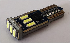 Bec auto LED T10 4014 cu 9 SMD ALB 12V CANBUS SET / 2BUC JSUN43
