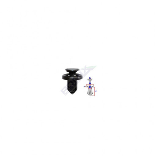 CLIPS FIXARE ELEMENTE EXTERIOARE PENTRU HONDA 10X13.6MM NEGRU SET 5 BUC