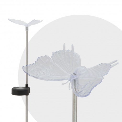 Lampă solară pentru grădină cu LED - model „Fluture”