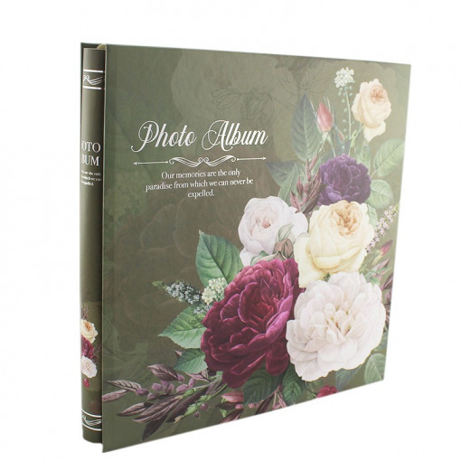 Album foto peonies flowers format 10x15, 500 fotografii, 31x35 cm culoare verde