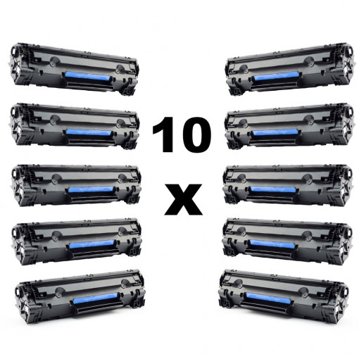Set 10 tonere vrac compatibile ce285a 85a black pentru hp