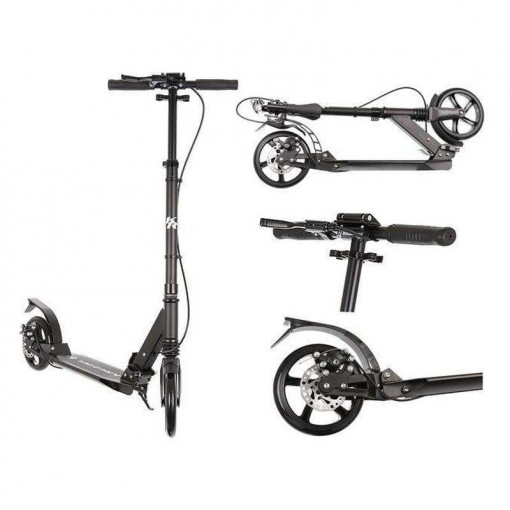Trotineta, pliabila, adulti/adolescenti, roti cauciuc 20 cm, cadru aluminiu, sistem compresie scs, frana disc