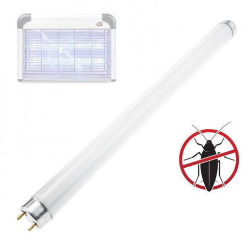 Tub uv-a t8 10w antiinsecte, rezerva lampa sanico gck-20, antitantari, lungime totala 34.5 cm