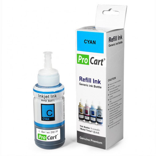 Cerneala refill foto dye cyan pentru epson seria l