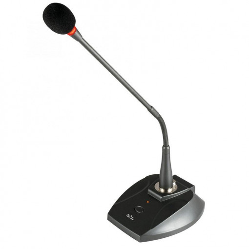 Microfon de masa profesional, xlr 6.3 mm, led-uri semnalizare, sal