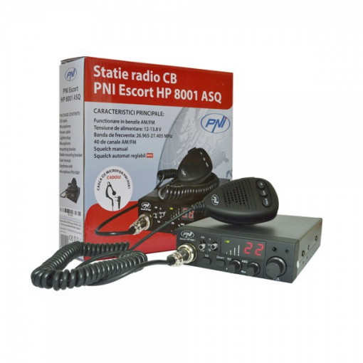 Statie radio PNI Escort HP 8001 ASQ + Casti cu microfon