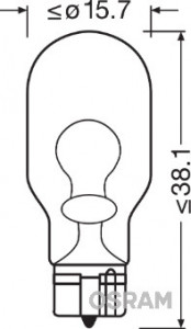 BEC 12V W16W ORIGINAL SET 10 BUC OSRAM - Img 2