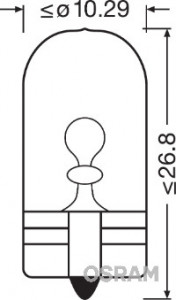 BEC 12V W5W ORIGINAL SET 10 BUC OSRAM - Img 2
