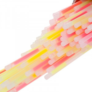 Betisoare bratari luminoase glow sticks, diverse culori, set 100 bucati culoare rosu - Img 16