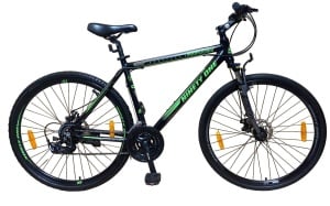 Bicicleta hibrida 700c, de munte si oras, cadru 18 inch aluminiu, 21 viteze shimano, frane pe disc - Img 1