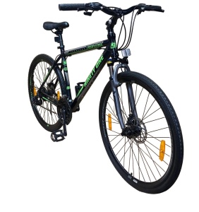 Bicicleta hibrida 700c, de munte si oras, cadru 18 inch aluminiu, 21 viteze shimano, frane pe disc - Img 8
