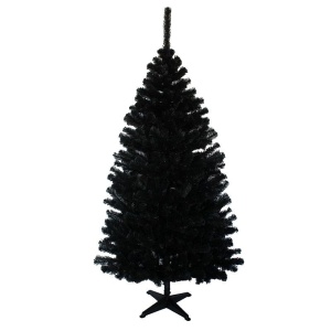 Brad artificial de craciun, royal black, inaltime 220 cm, negru, cu suport inclus - Img 2
